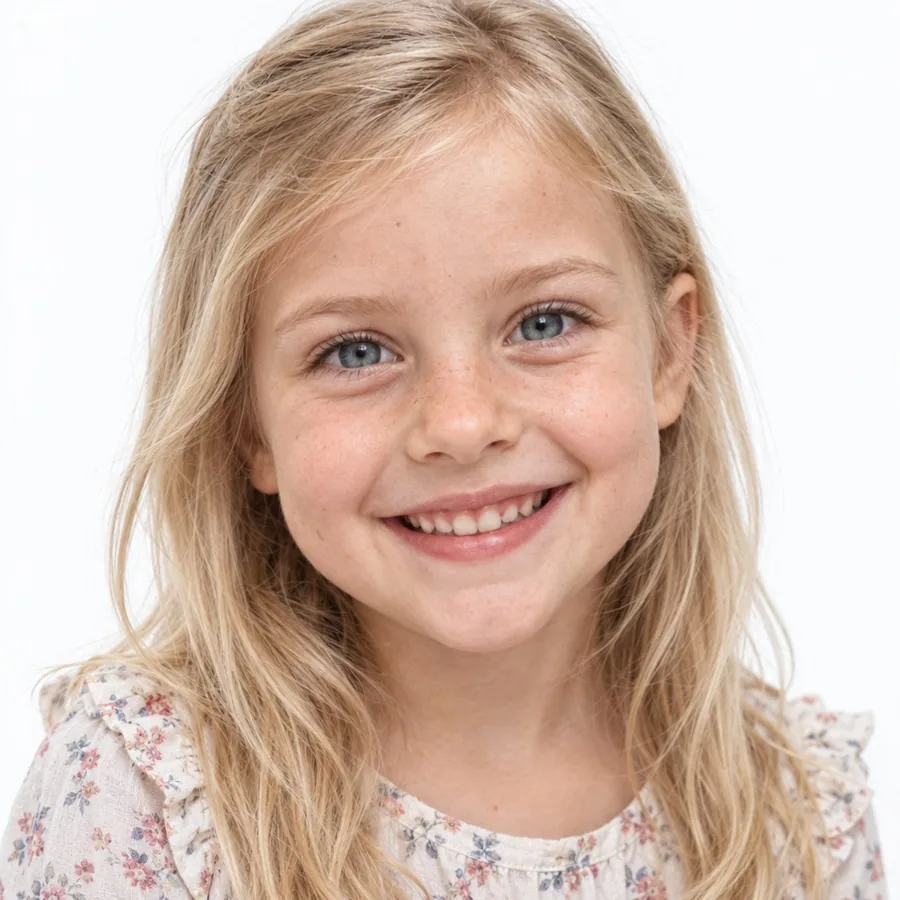 An AI-generated example child portrait