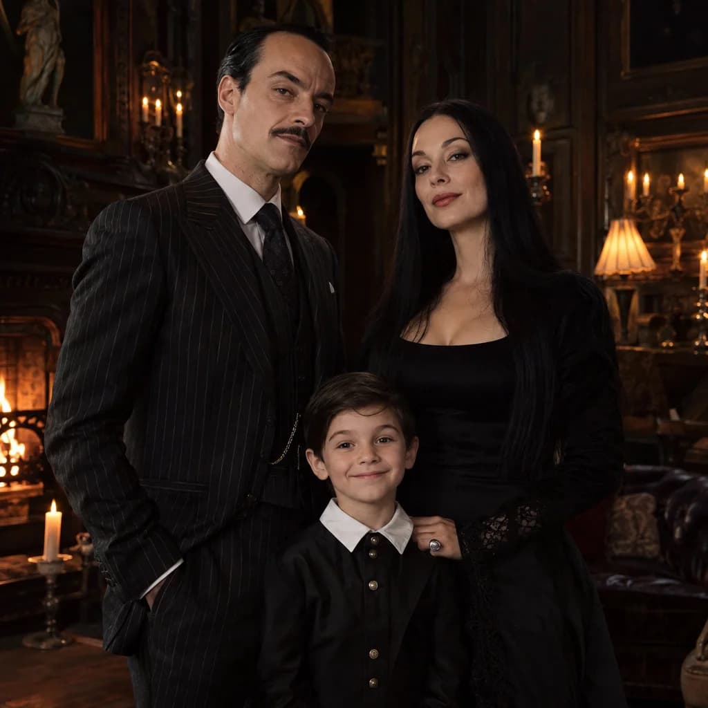 Kooky Gothic Family theme preview